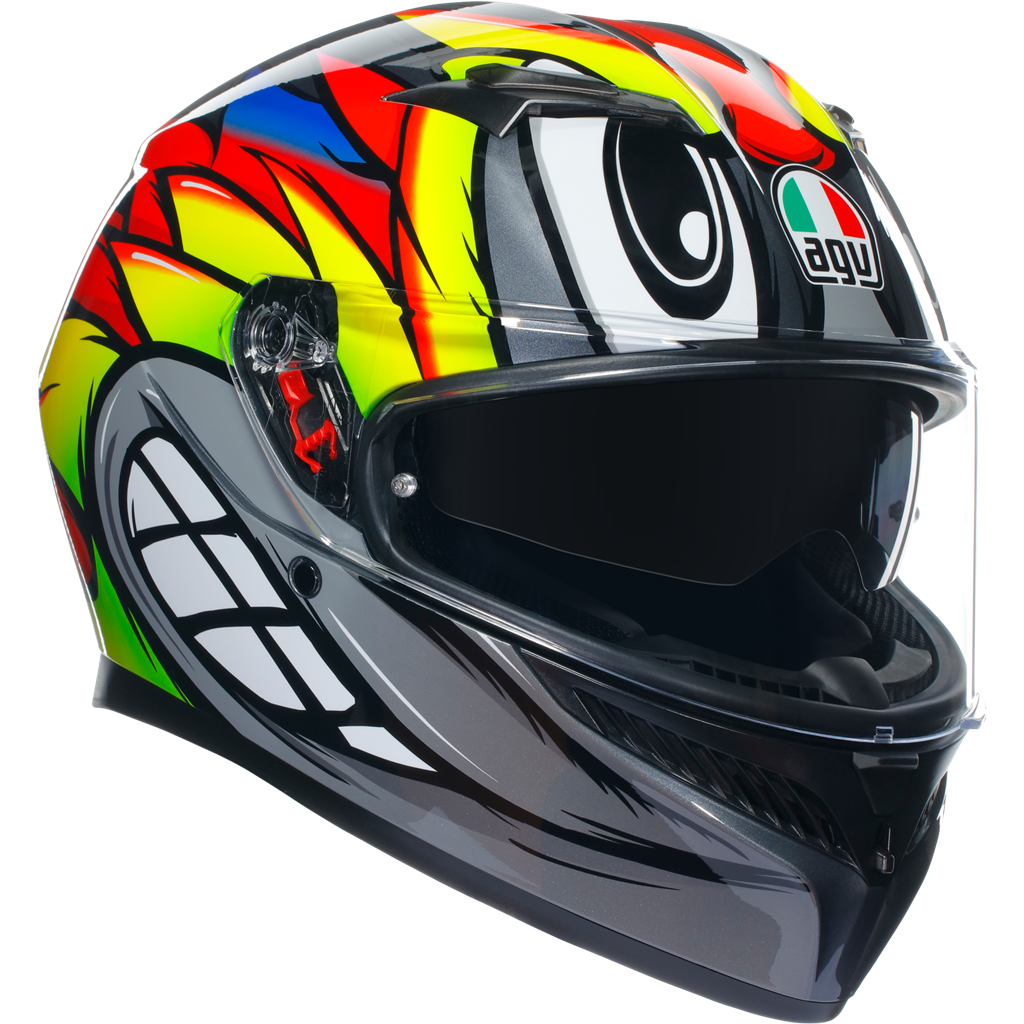 AGV K3 Birdy 2.0 Yellow Red ECE2206 ACU Full Face Motorcycle Motorbike Helmet