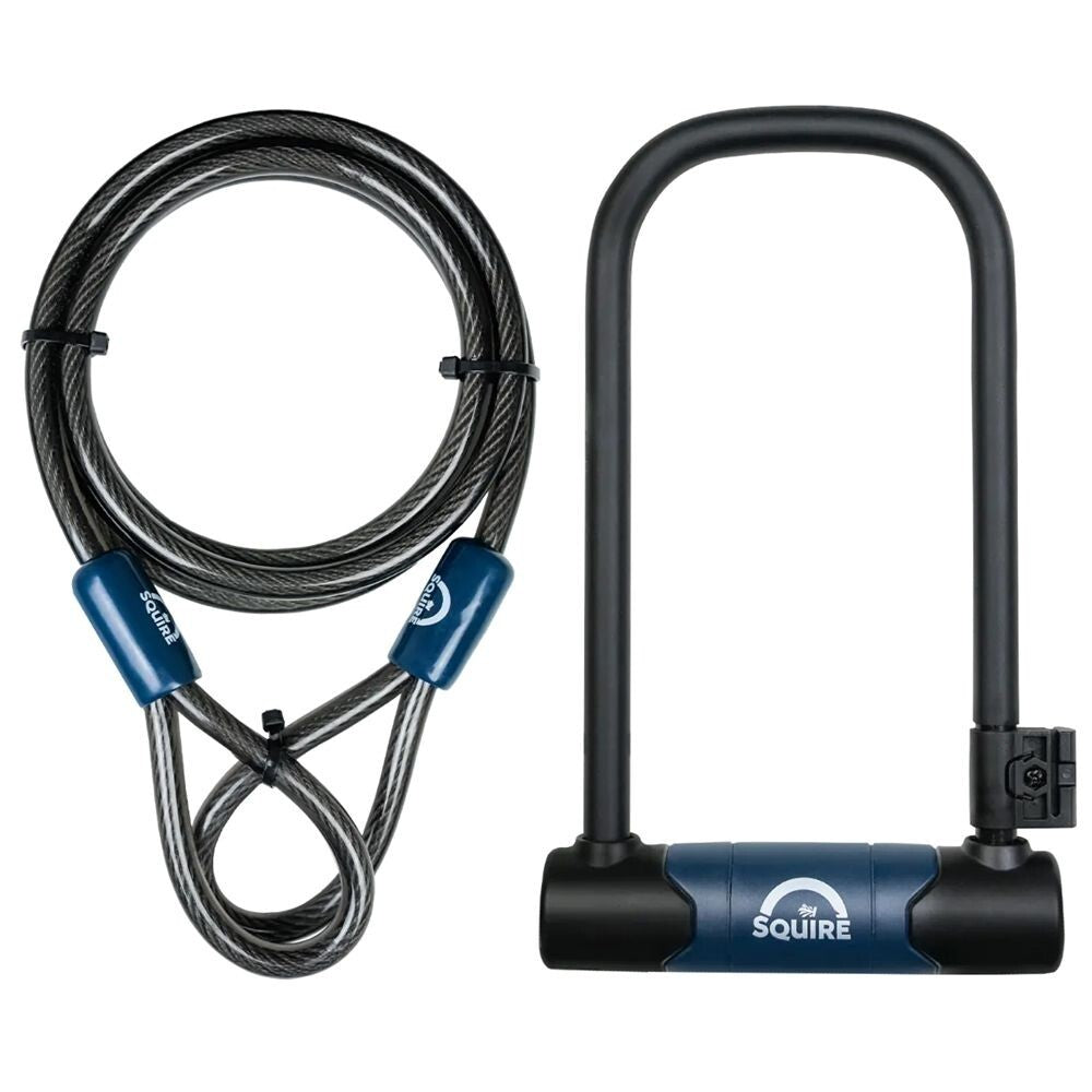 Squire Matterhorn 230 D-Lock & 1.8 Meter 10C Extender Cable Diamond Bicycle Pair