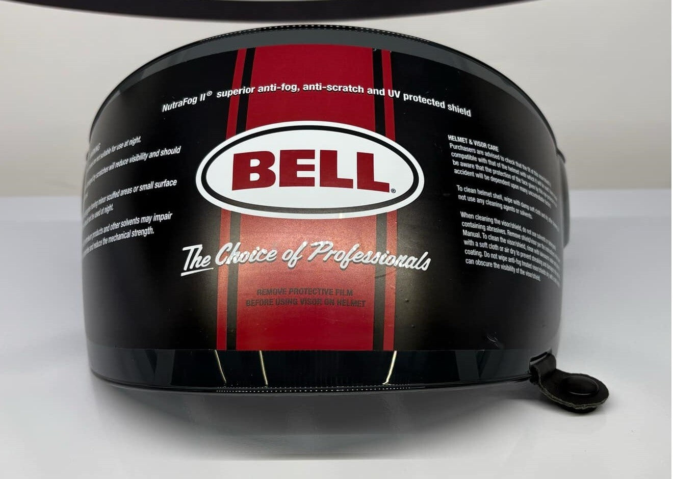 Ex-Display Bell Bullitt Flat Smoke Visor, Black Tab - P401-FS-JH Helmet Visor