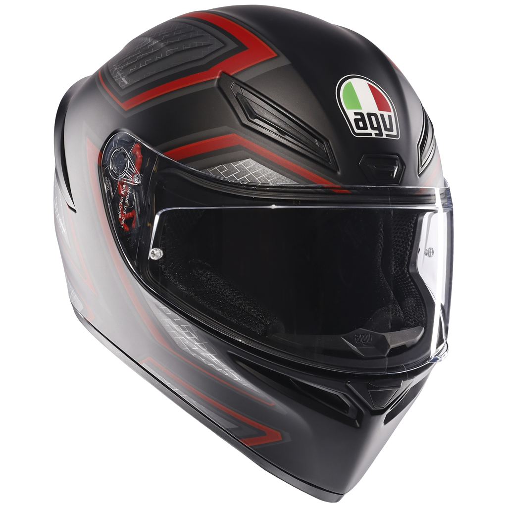 AGV K1S Sling Matt Black Red ECE2206 Full Face Motorcycle Motorbike Helmet