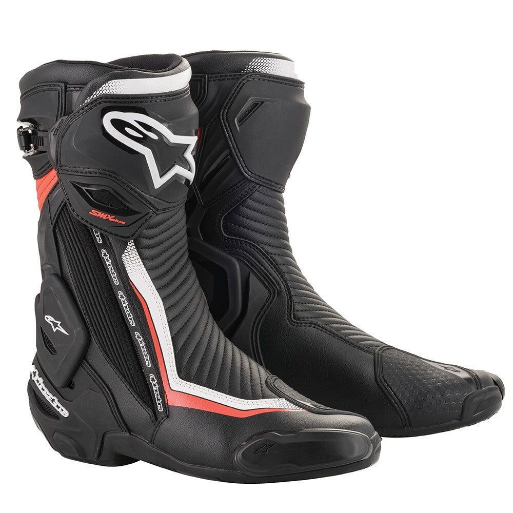 Alpinestars SMX Plus V2 Sports Track Race Motorcycle Motorbike Boots Black Red