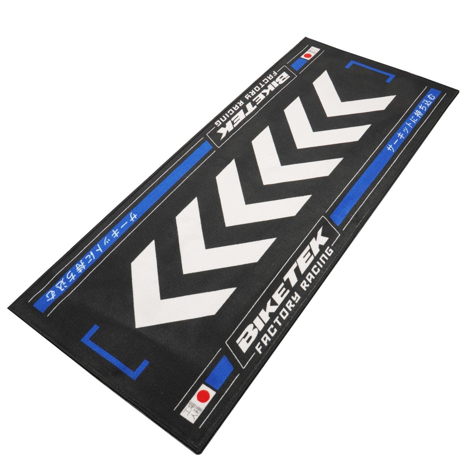 BikeTek Series 7 - Blue Rising Sun Motorcycle Garage Mat/Workshop Mat (190x80cm)