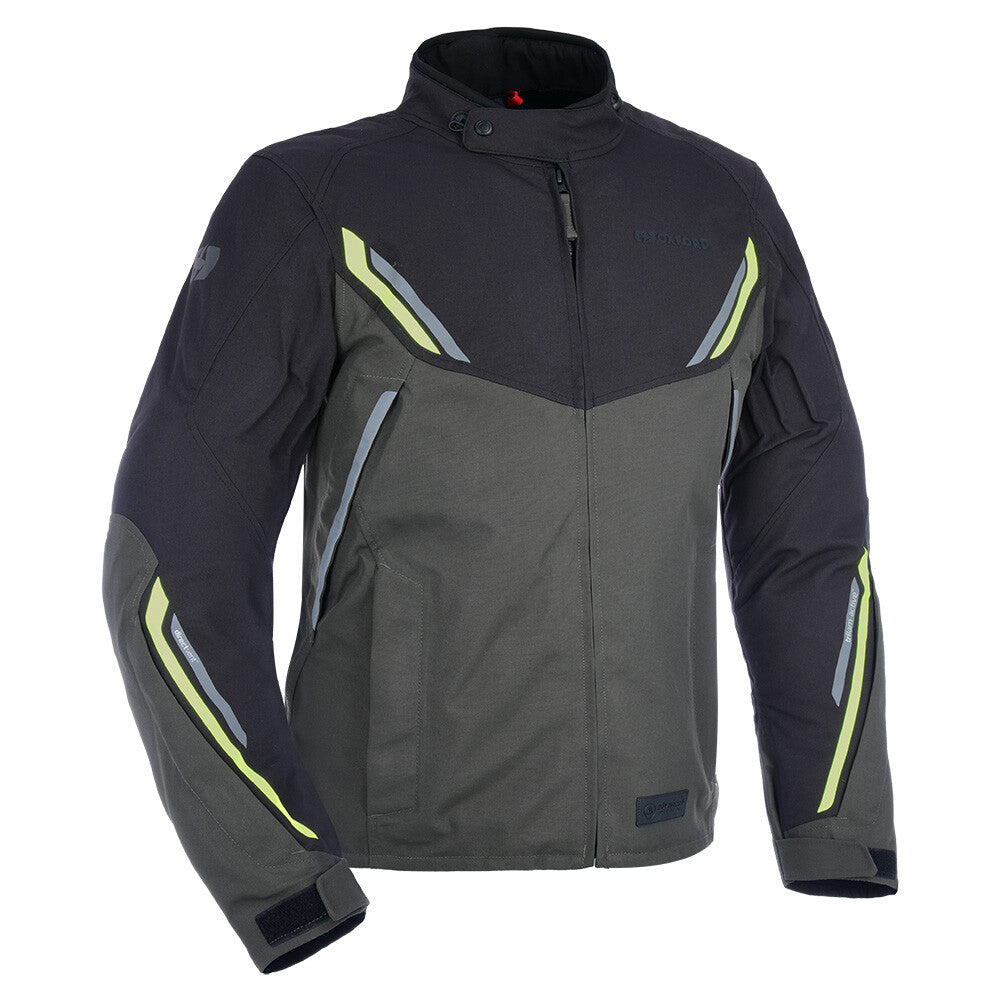 Oxford Hinterland Advanced Laminate Motorcycle Motorbike Jacket Blk/Gry/Fluo