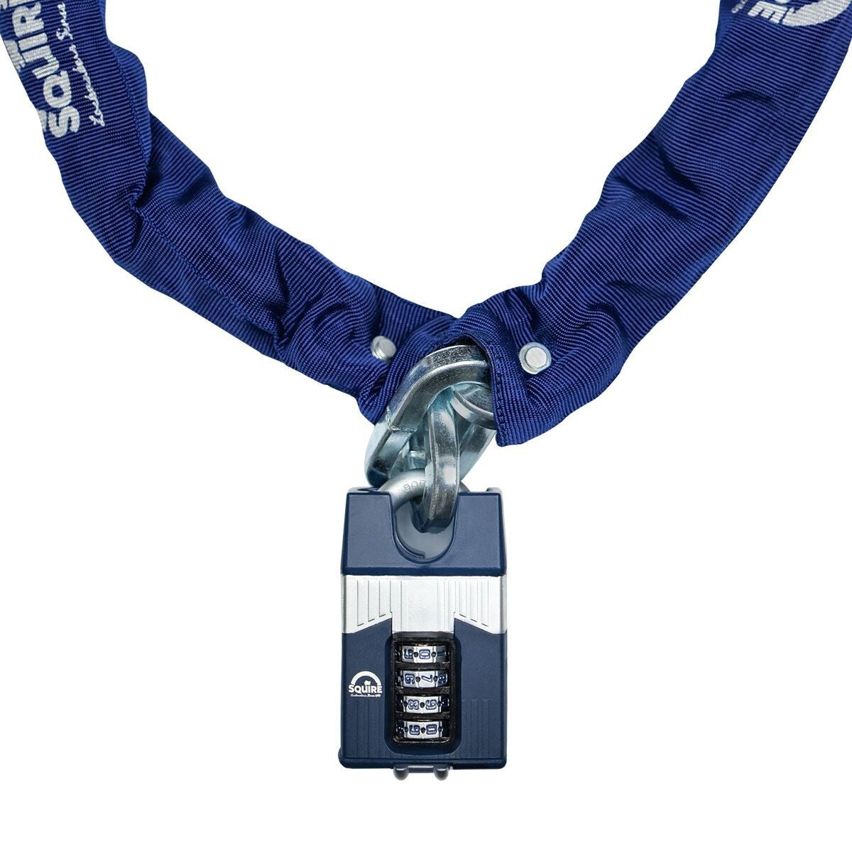 Squire Gold Motorcycle Bicycle Warrior 1.2M, 10mm Chain 65mm Combination Padlock