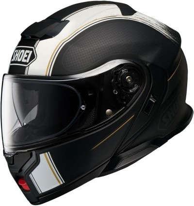 Shoei Neotec 3 Satori TC5 Black White Gold Motorcycle Motorbike Flip Modular Helmet