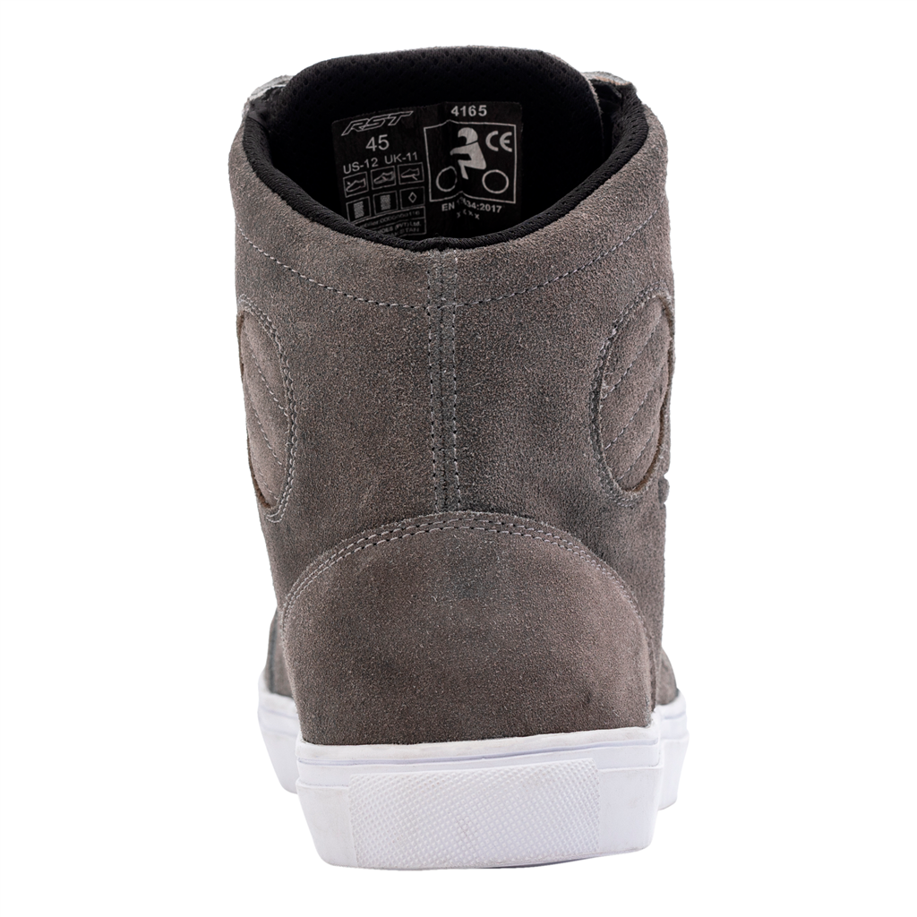 RST HiTop Moto Sneaker Ladies CE Motorcycle Motorbike Trainer Boots - Grey Suede