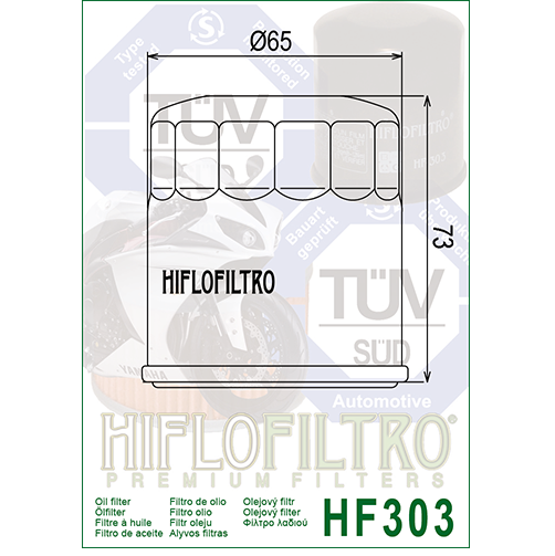 Hiflo Filtro HF303 Motorcycle Motorbike Oil Filter Honda Kawasaki Yamaha