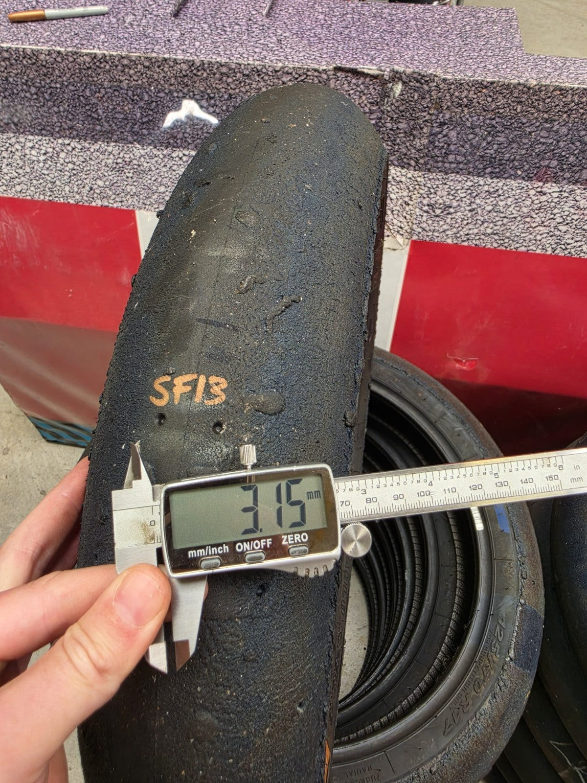 Pirelli Diablo Superbike SC1 125/70-17 Used BSB Scrub Motorcycle Tyre - SF13