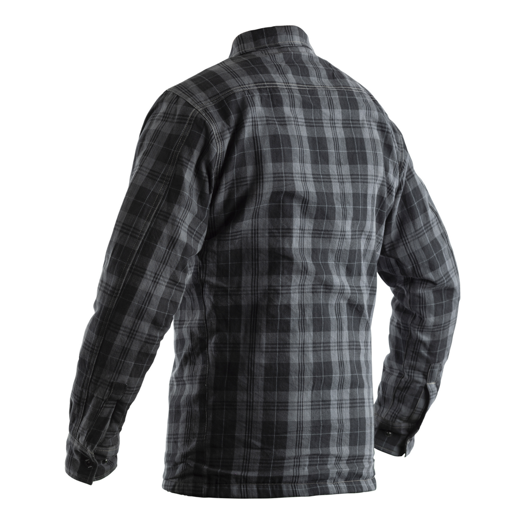 RST Lumberjack CE Aramid Armoured Motorcycle Motorbike Textile Shirt Grey Check