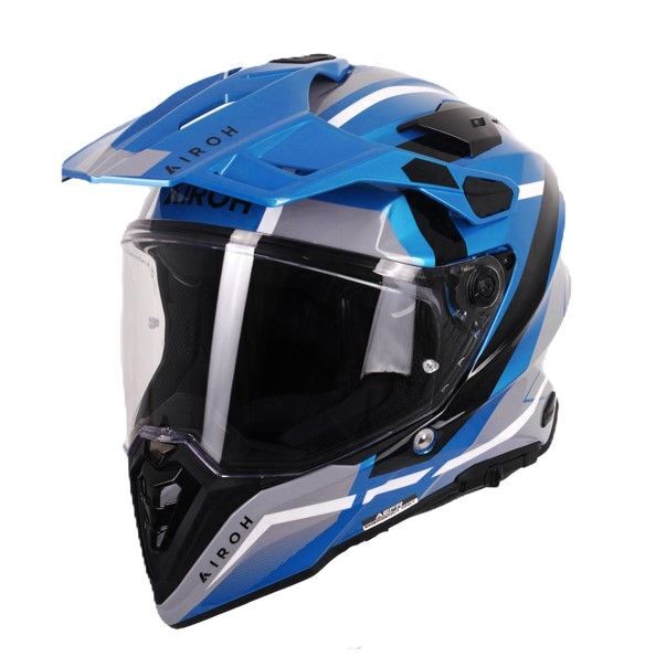 Airoh Commander 2 Adventure ECE 22.06 Carbon Motorcycle Helmet Cerulean Blue