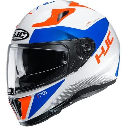 HJC I70 Tas Red White Blue Full Face Sun Visor Motorcycle Motorbike Helmet