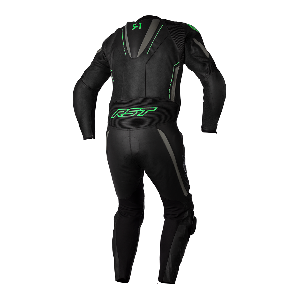 RST S1 CE AAA Rated Leather Motorcycle Motorbike Sports Race 1 Piece Suit Green