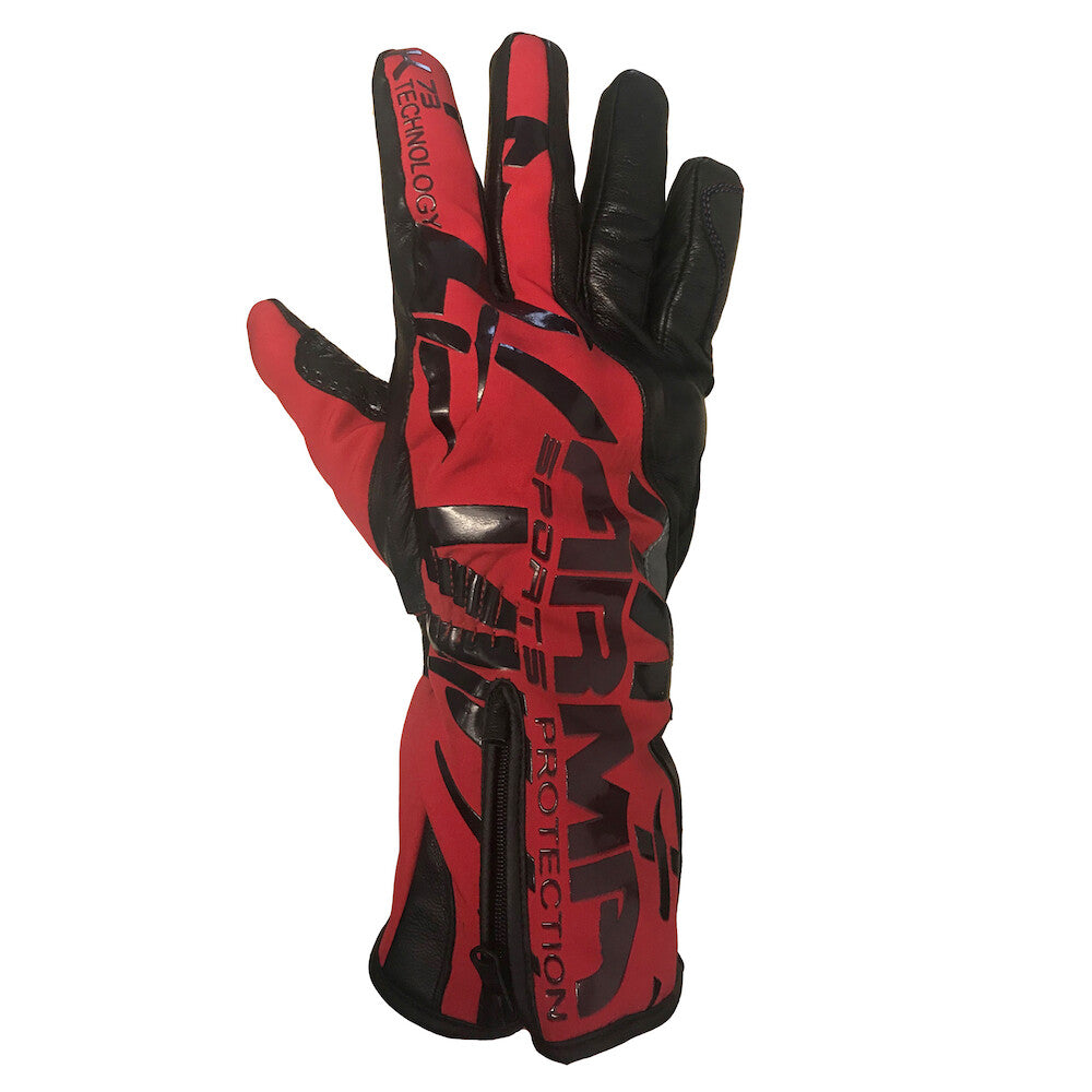 ARMR Kruga WP850 Waterproof Motorcycle Motorbike Glove - Black & Red
