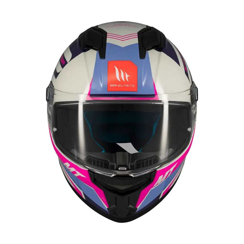 MT Stinger 2 Tron Full Face White ECE2206  Motorcycle Motorbike Helmet