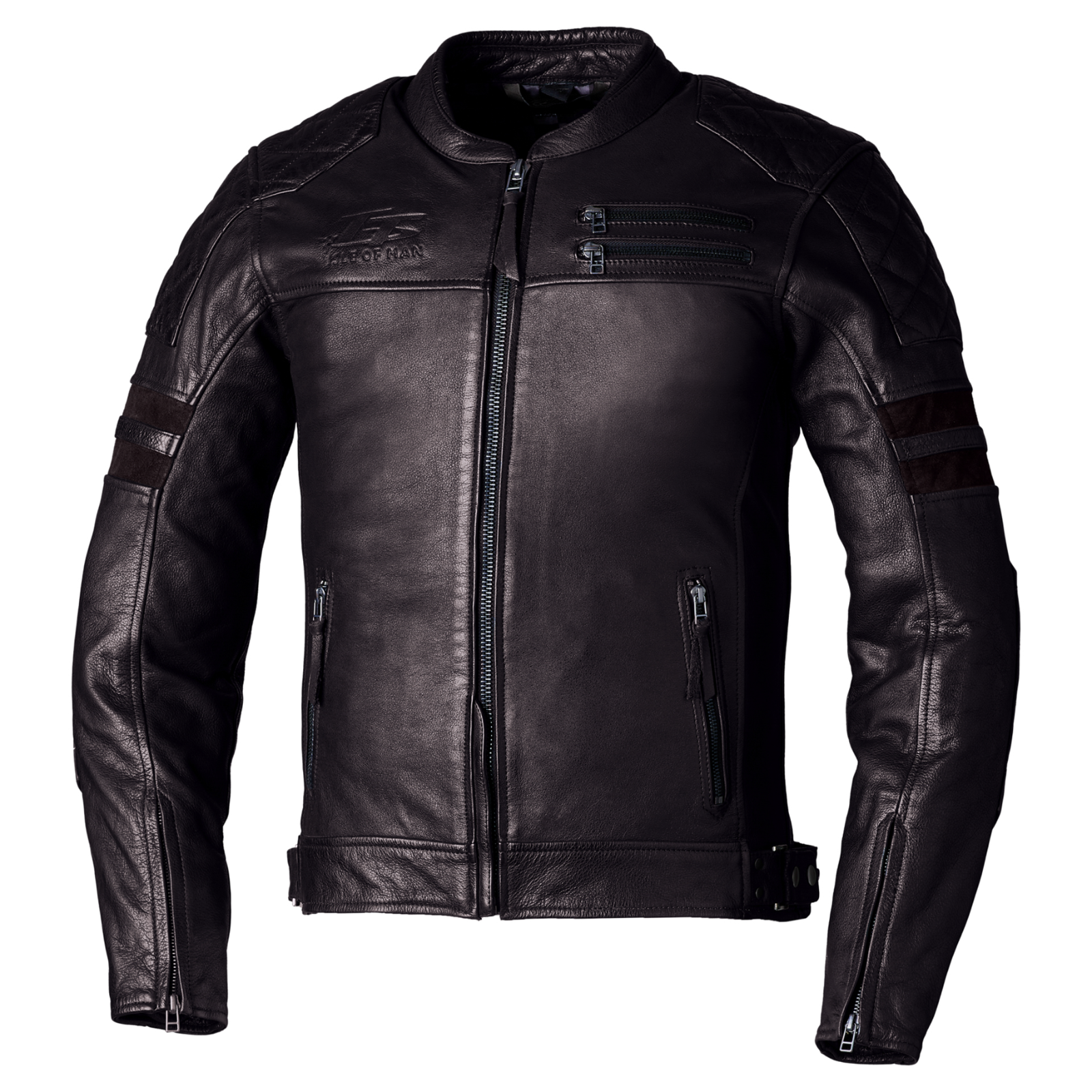 RST IOM TT Hillberry 2 Classic Style Leather Motorcycle Motorbike Jacket - Brown