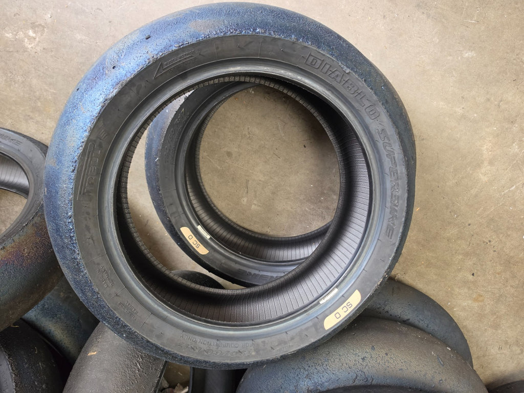 Pirelli Diablo Superbike SC0 190/60-17 Used BSB Scrub Motorcycle Tyre - SR16