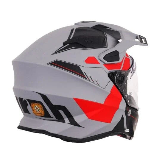 Airoh Commander 2 Adventure ACU Gold ECE 22.06 Motorcycle Helmet Reveal Red Matt