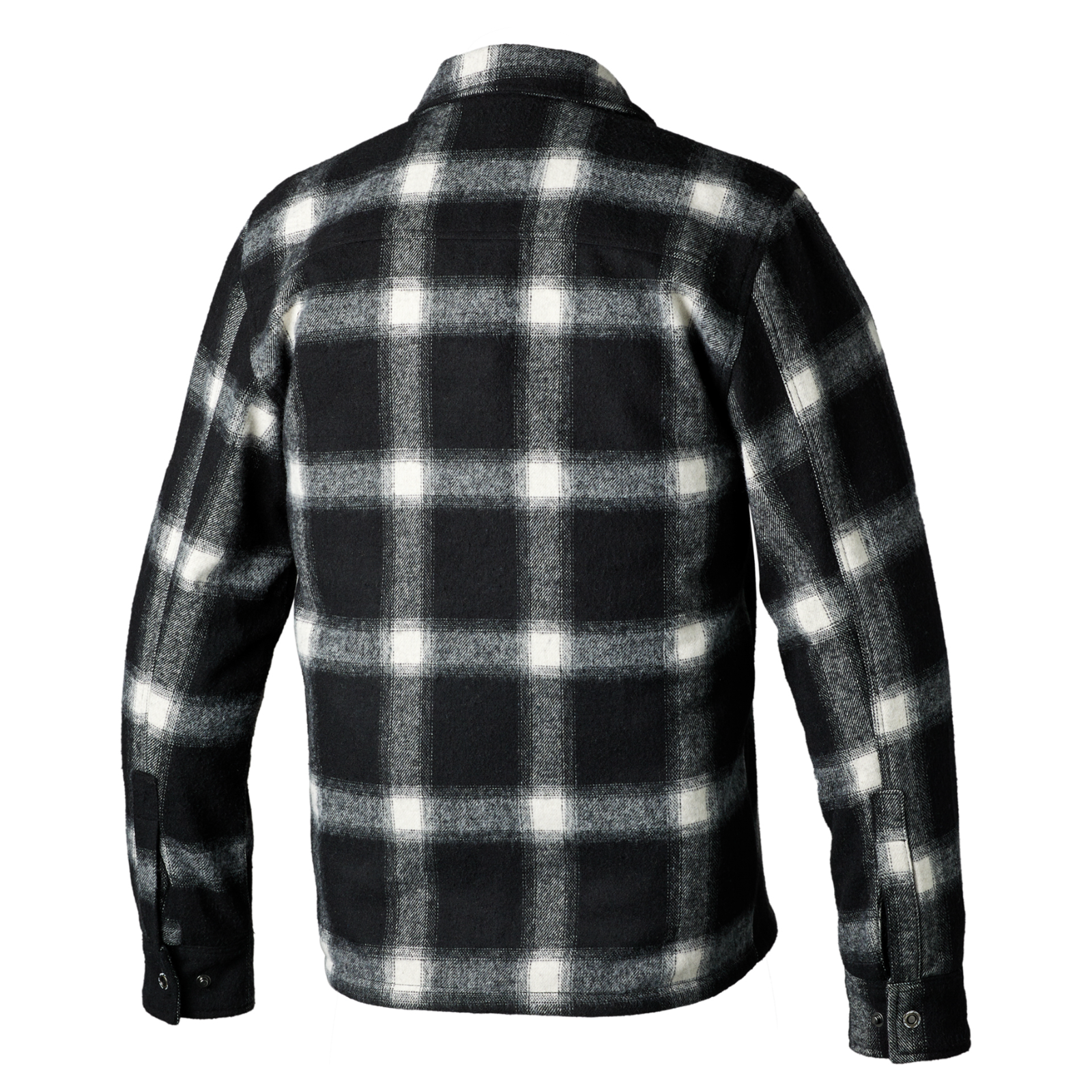 RST Brushed Wool CE Armoured Motorcycle Motorbike Riding Shirt Black White Check