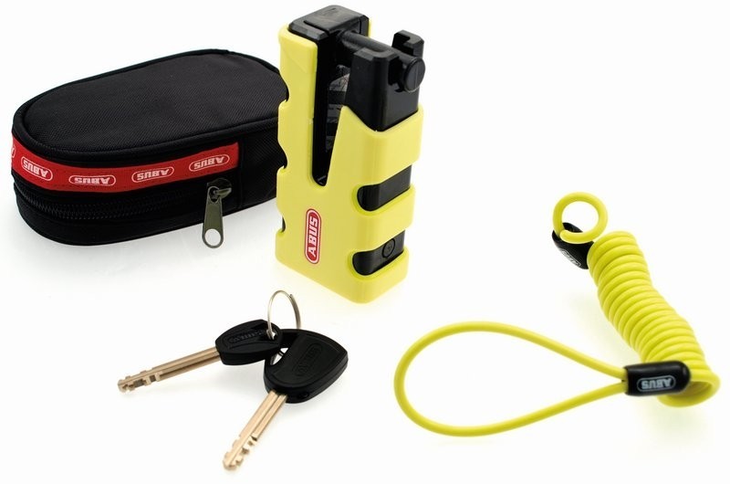 ABUS GRANIT Sledg 77 Sold Secure Gold Motorcycle Motorbike Disc Lock Yellow