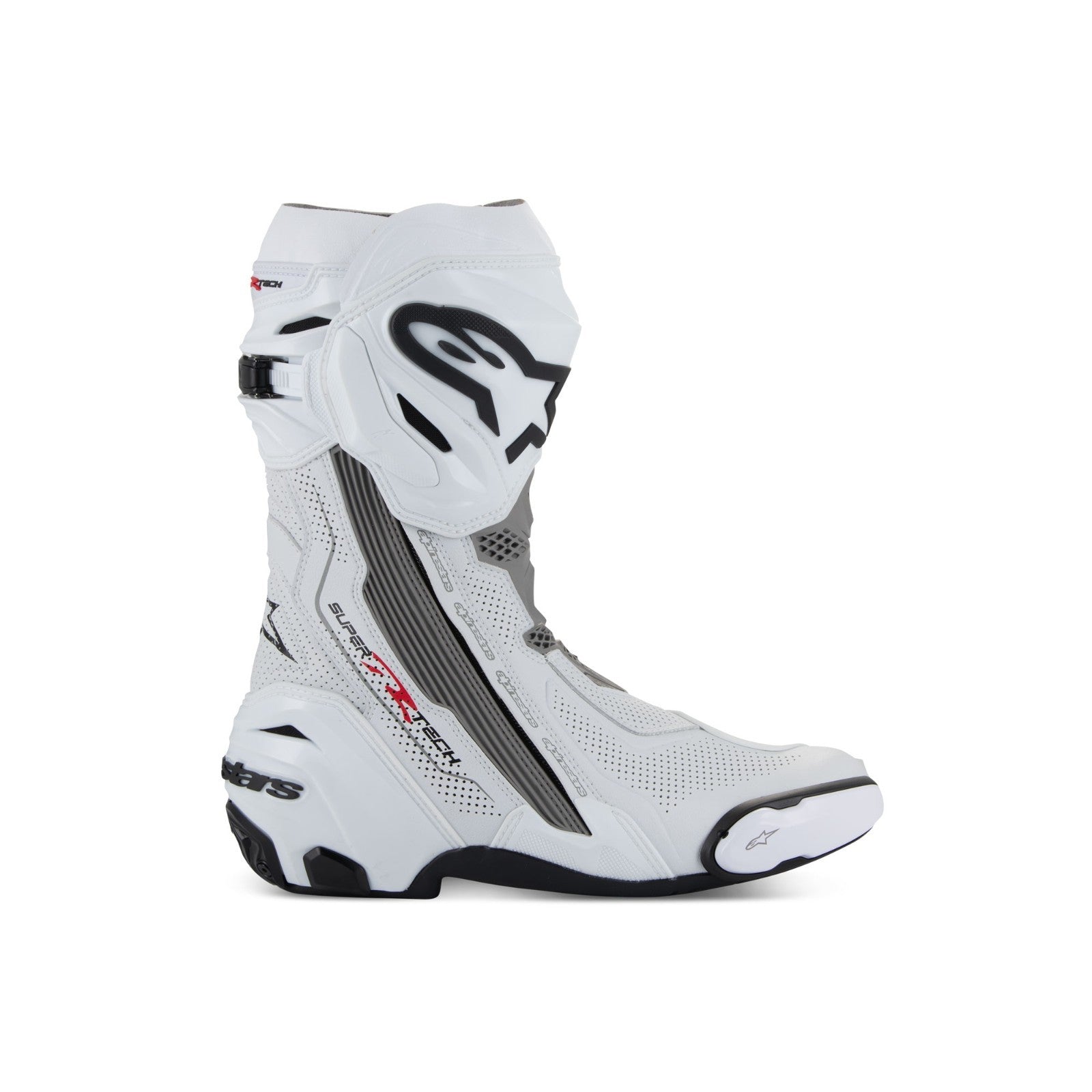 Alpinestars Supertech R Vented Motorcycle Bike Sports Trace Race Boots White Gry