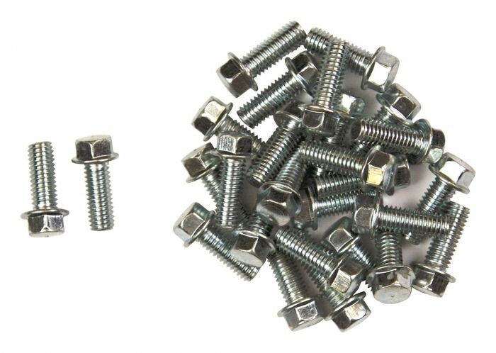Bike It Motorcycle Motobike Carbon Steel Flange Head Bolts M6 x 12mm (25Pcs)