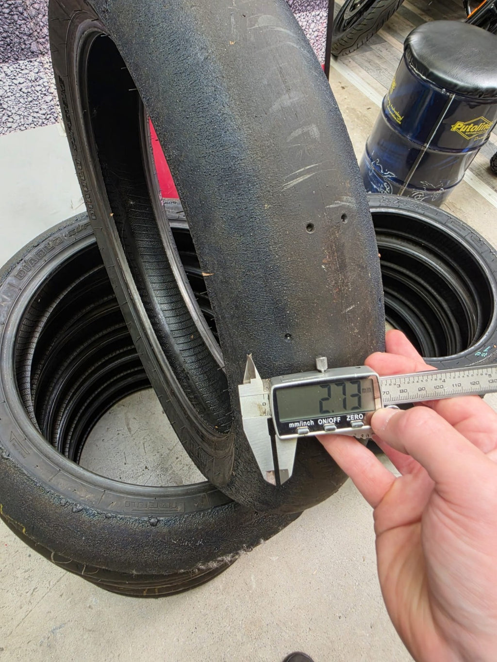 Pirelli Diablo Superbike SC1 125/70-17 Used BSB Scrub Motorcycle Tyre - SF11