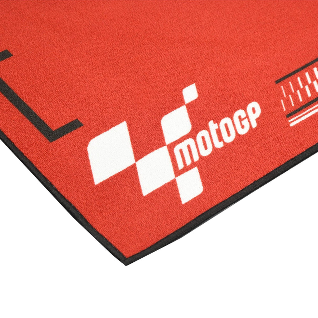 Bike Tek MotoGP Garage Mat Series 4 (Red/White) Motorcycle Garage Mat 190 X 80cm