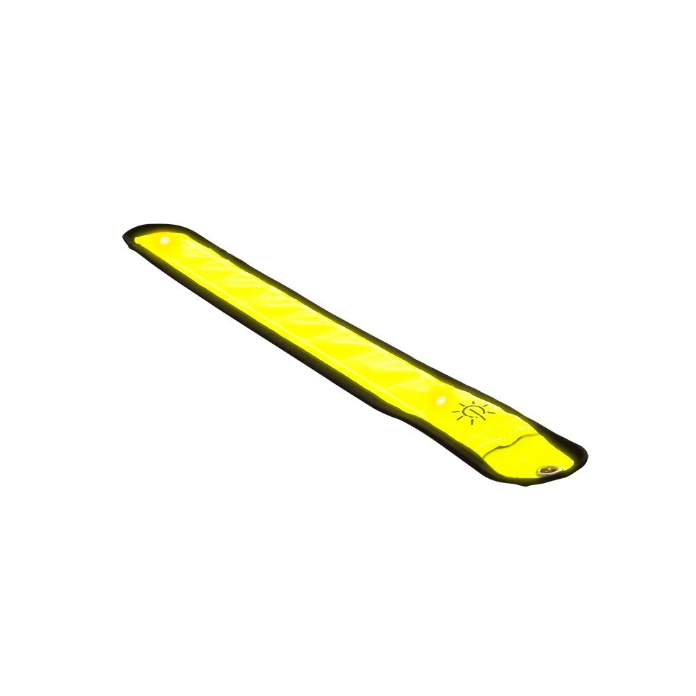 Oxford Bright Halo Wrap Fluro Yellow Light Up Hi-viz Slap Band Cycling Hiking