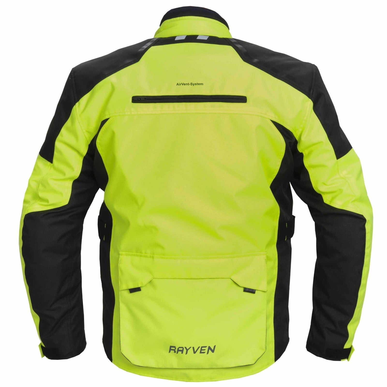 Rayven Austin Fluo Yel Black CEAA Waterproof Motorcycle Motorbike Textile Jacket