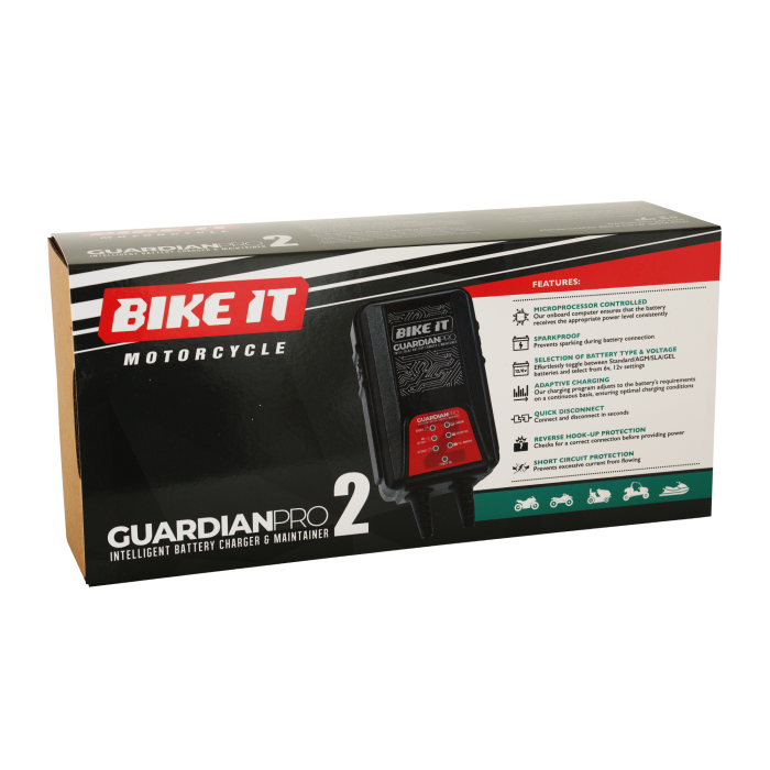 Bike It Guardian Pro 2 Intelligent Lithium Battery Charger Maintainer 6 & 12v