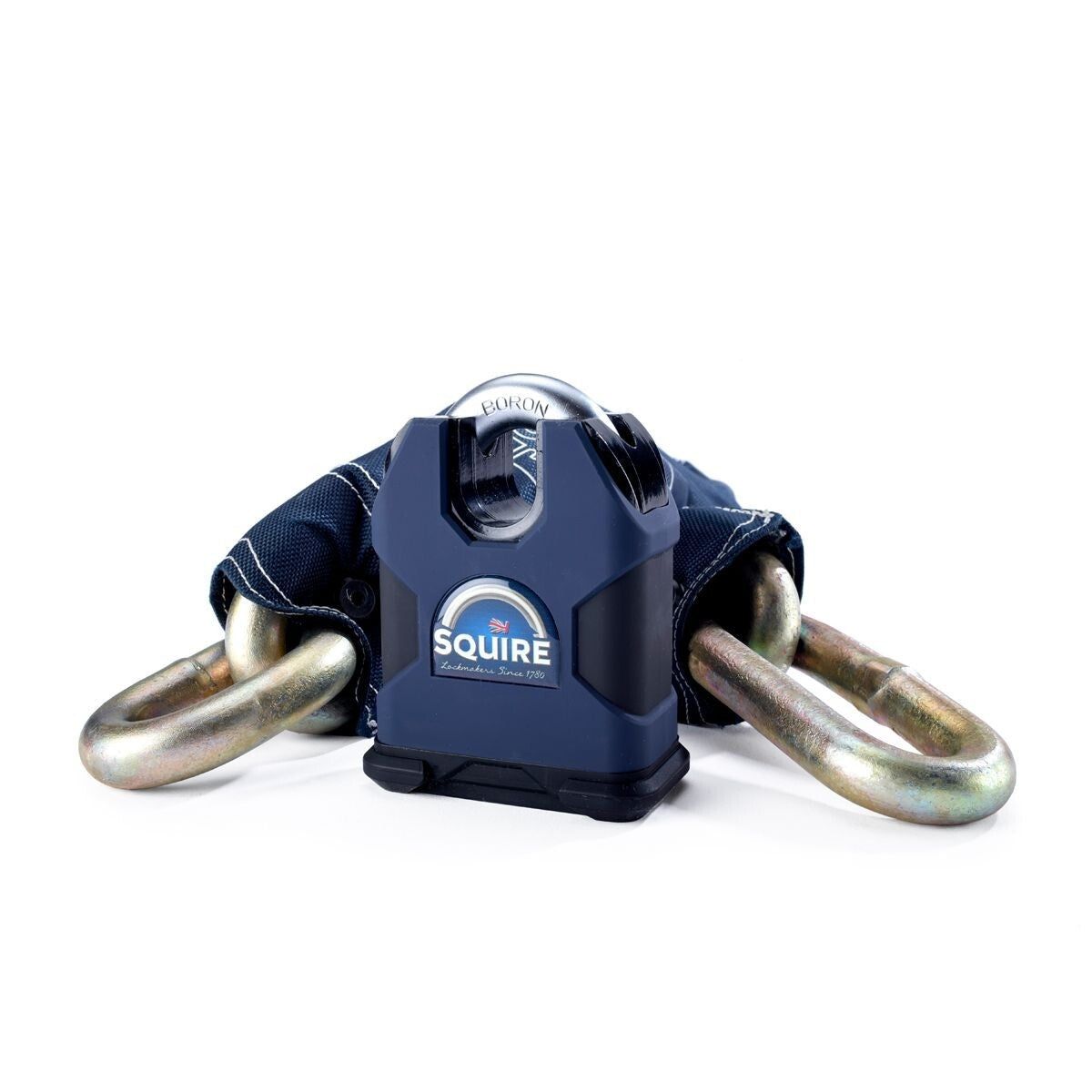 Motorcycle Bicycle Squire Colossus 19mm Chain SS80CS Padlock Sold Secure - Gold