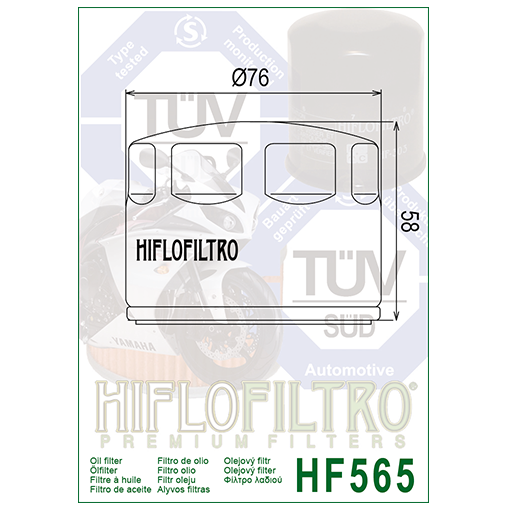 Hiflo Filtro HF565 Motorcycle Motorbike Oil Filter Replaces Aprilia Gilera