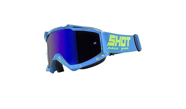 Shot Iris Scratch Blue/Neon Yellow Motocross Goggles