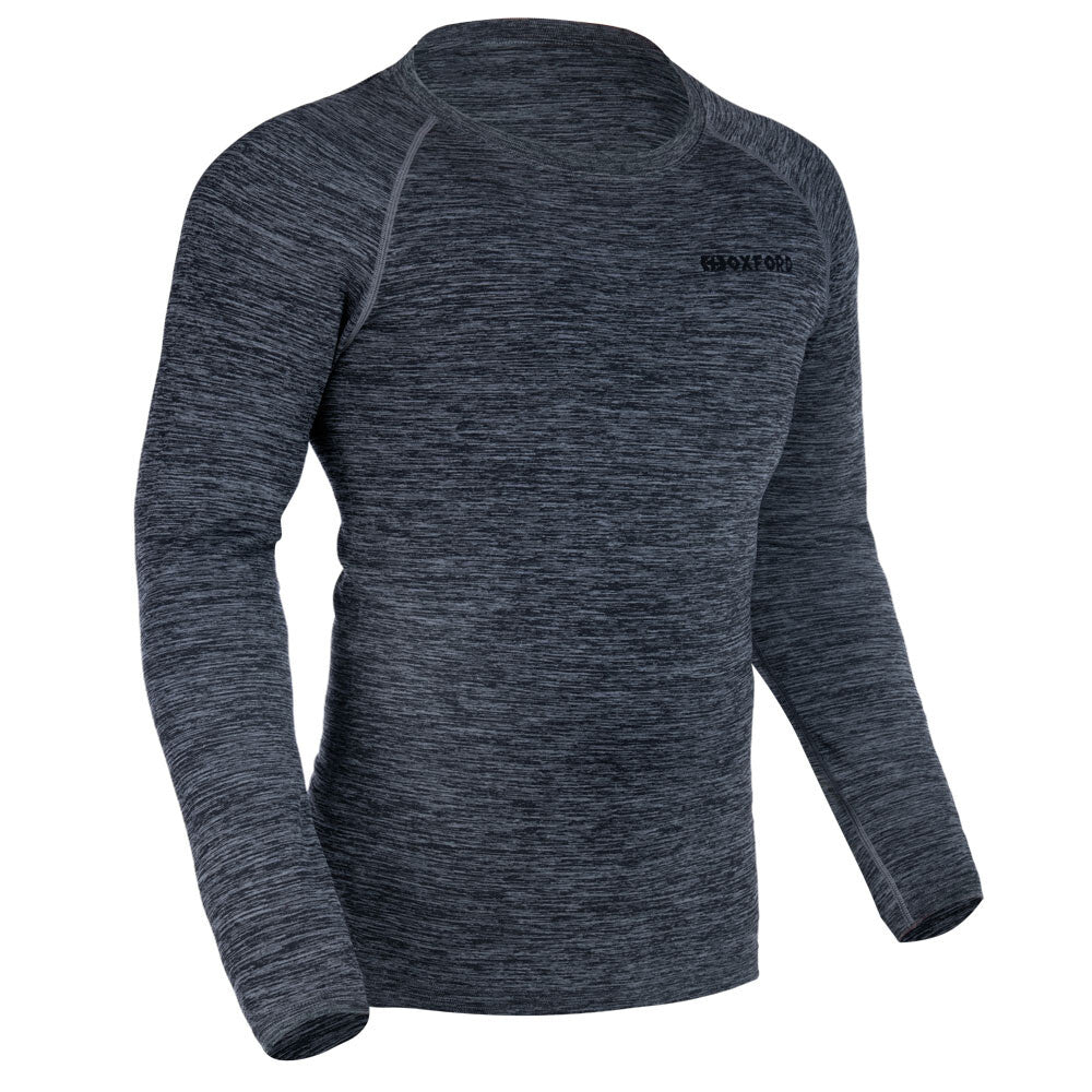 Oxford Advanced Motorcycle Motorbike Base Layer Top Charcoal Marl
