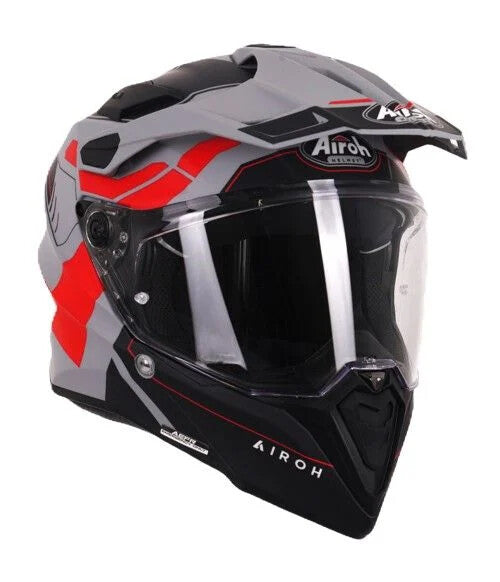 Airoh Commander 2 Adventure ACU Gold ECE 22.06 Motorcycle Helmet Reveal Red Matt