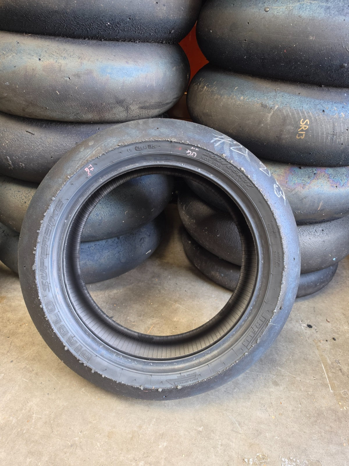 Pirelli Diablo Superbike SC1 200/60-17 Used BSB Scrub Motorcycle Tyre - RS4