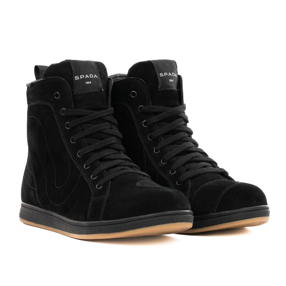 Spada Strider S CE Waterproof Motorcycle Motorbike Hi Top Trainers Stealth Black