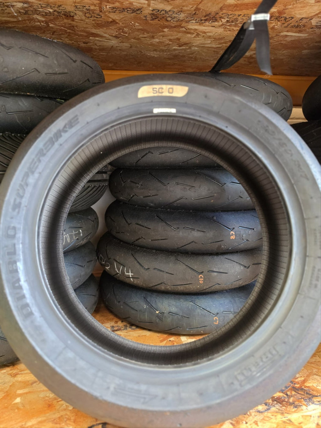 Pirelli Diablo Superbike SC0 190/60-17 Used BSB Scrub Motorcycle Tyre - SR6