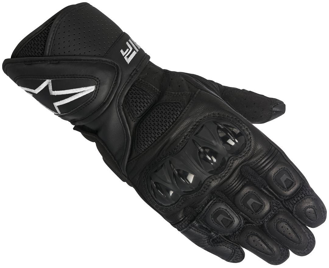 Alpinestars SP Air Motorcycle Motorbike Leather Vented Gloves Black