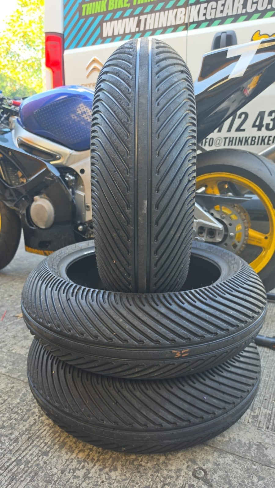 Pirelli Diablo Rain Rear SCR1 Part worn scub motorcycle tyre