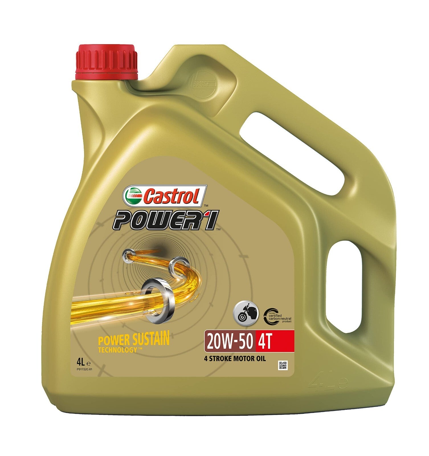 Castrol Power 1 4T 20W/50 Semi Synthetic Motorcycle Motorbike Engine Oil - 4L