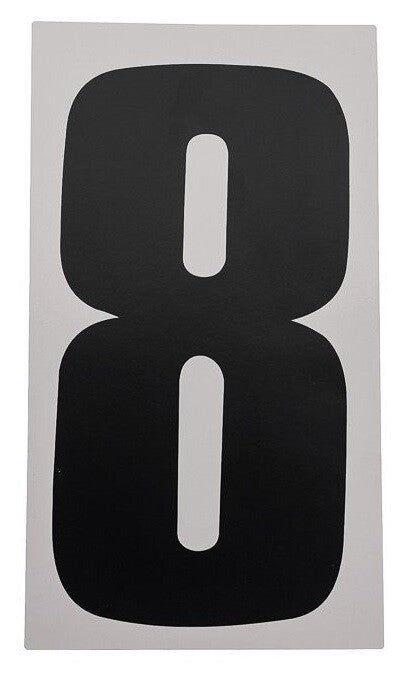 Bike It 6 Inch Motorcycle Motorbike Race Numbers - Black - 10 Pack