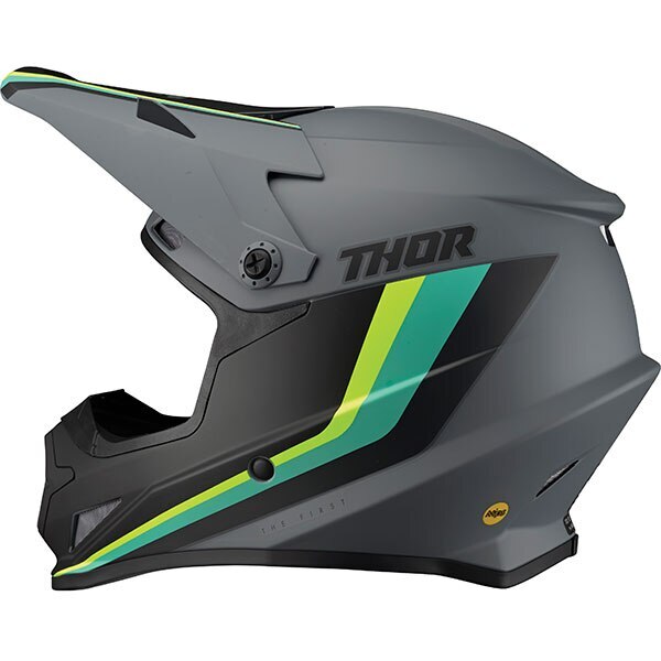 Thor Sector MIPS Off Road MX Enduro ACU Gold Helmet Runner Grey / Teal