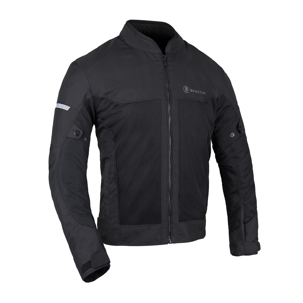 Oxford Spartan Air Mesh Vented Summer Motorcycle Motorbike Jacket Stealth Black