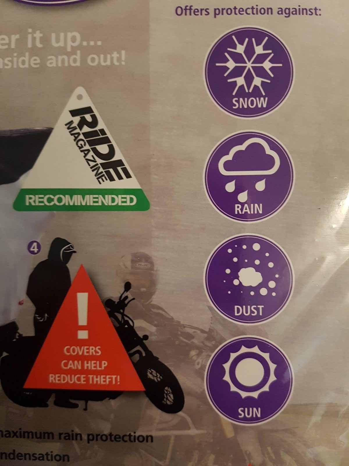 Oxford Rainex Deluxe Cover CV504 Extra Large XL Motorbike Motorcycle Cover