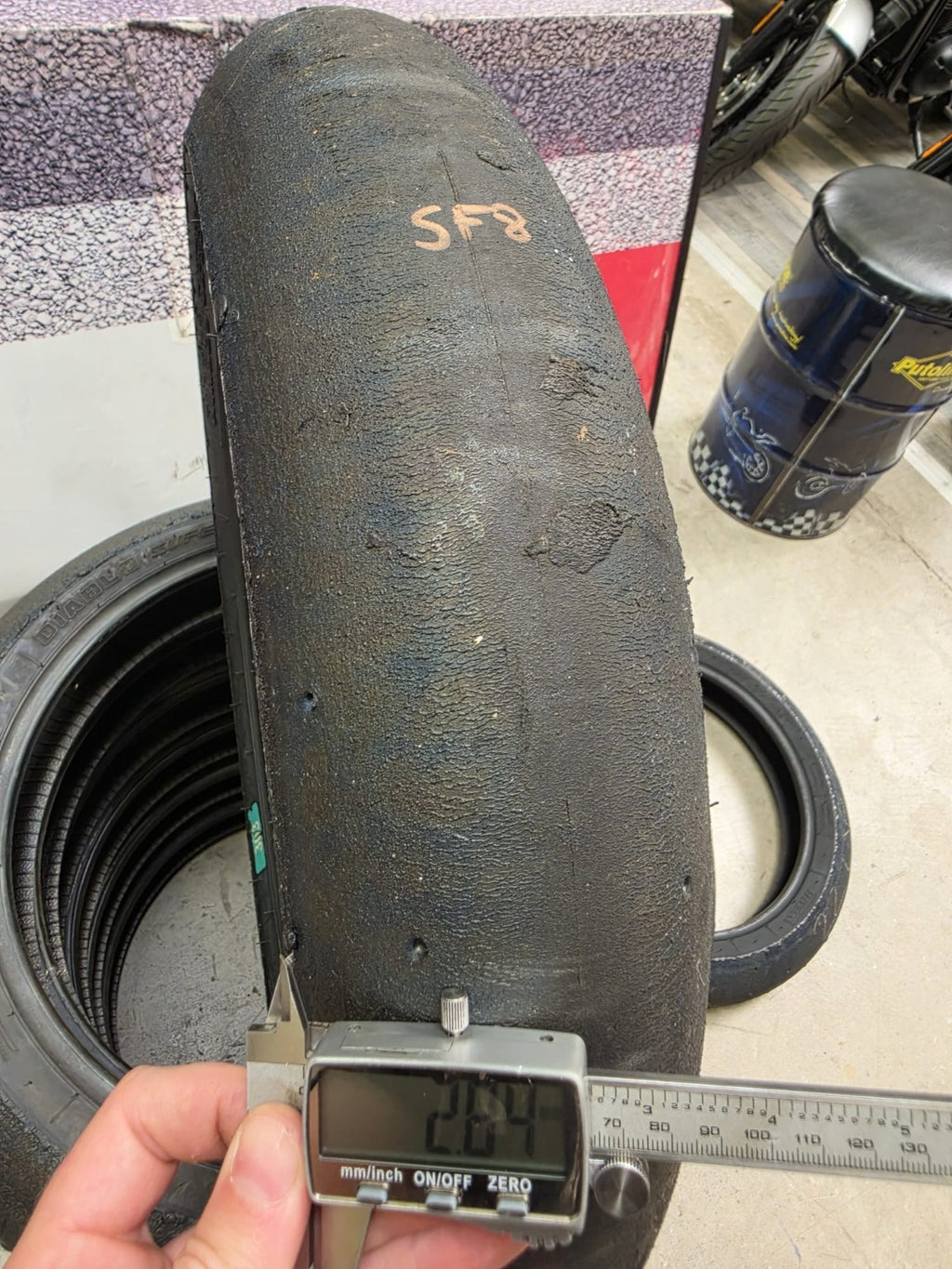 Pirelli Diablo Superbike SC2 125/70-17 Used BSB Scrub Motorcycle Tyre - SF8
