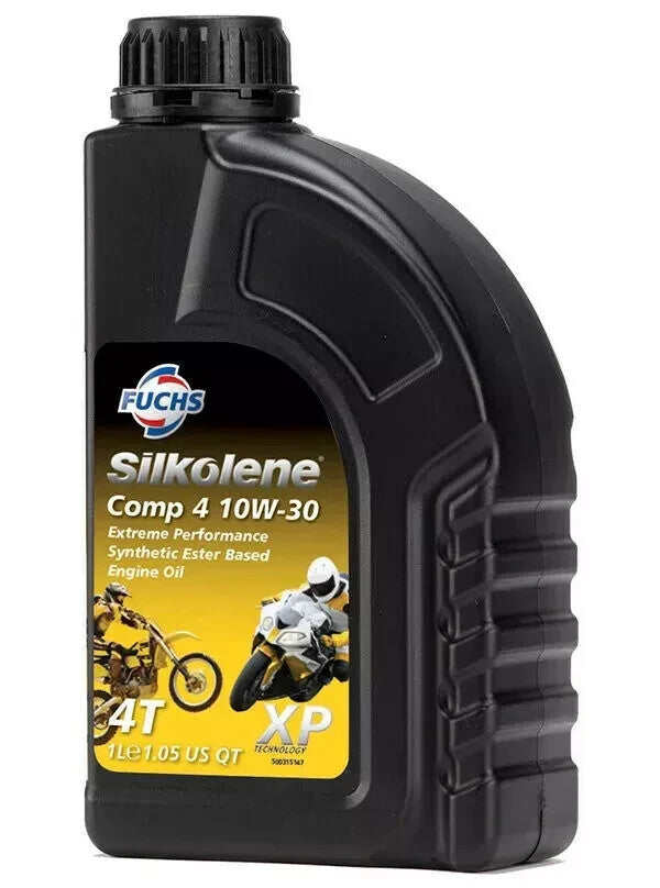 Silkolene Comp 4 10W-30 XP Synthetic Ester Based 4T Motorcycle Engine Oil - 1L