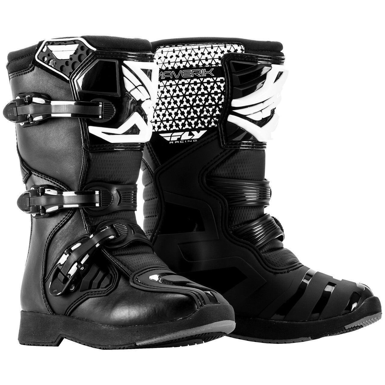 Fly Racing Maverik Youth MX Off Road Motorcycle Motorbike Boot Black