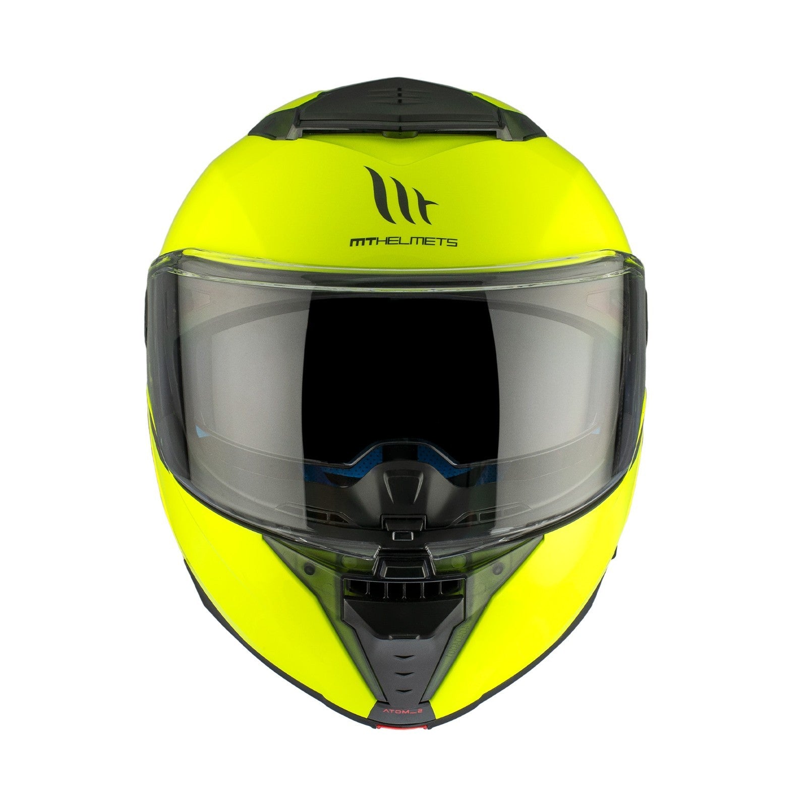 MT Helmets Atom 2 Solid Gloss Fluo Flip Modular Motorcycle Motorbike Helmet