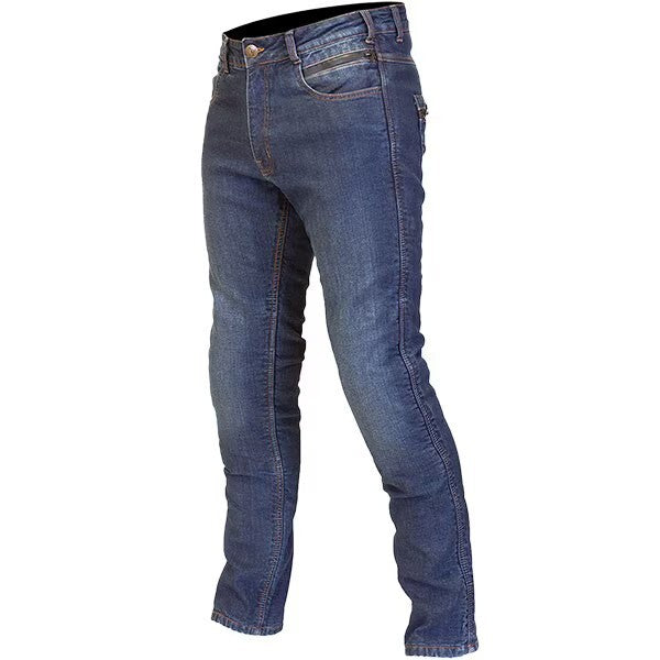 Route One Ladies Macy Waterproof CE Motorcycle Motorbike Jean - Blue UK10 Short